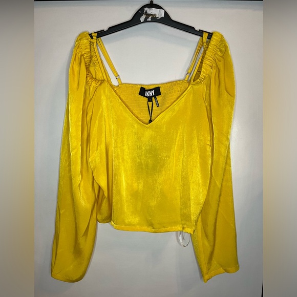 DKNY Cold Shoulder Crop Top, XL - Picture 3 of 4